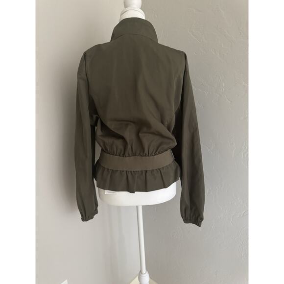 Frame Pintuck Bomber Women’s Small Army Green Zip Up - Picture 5 of 13